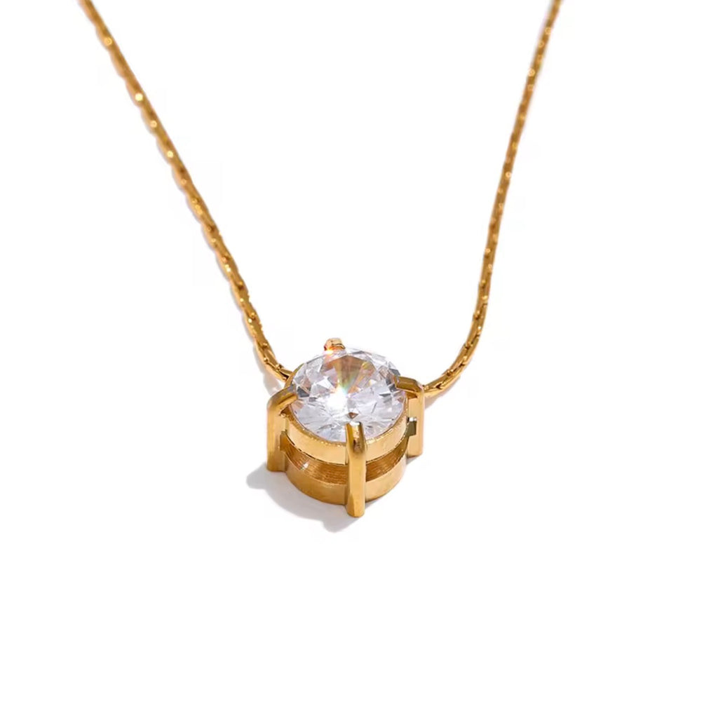 Collar cristal con cadena delgadita