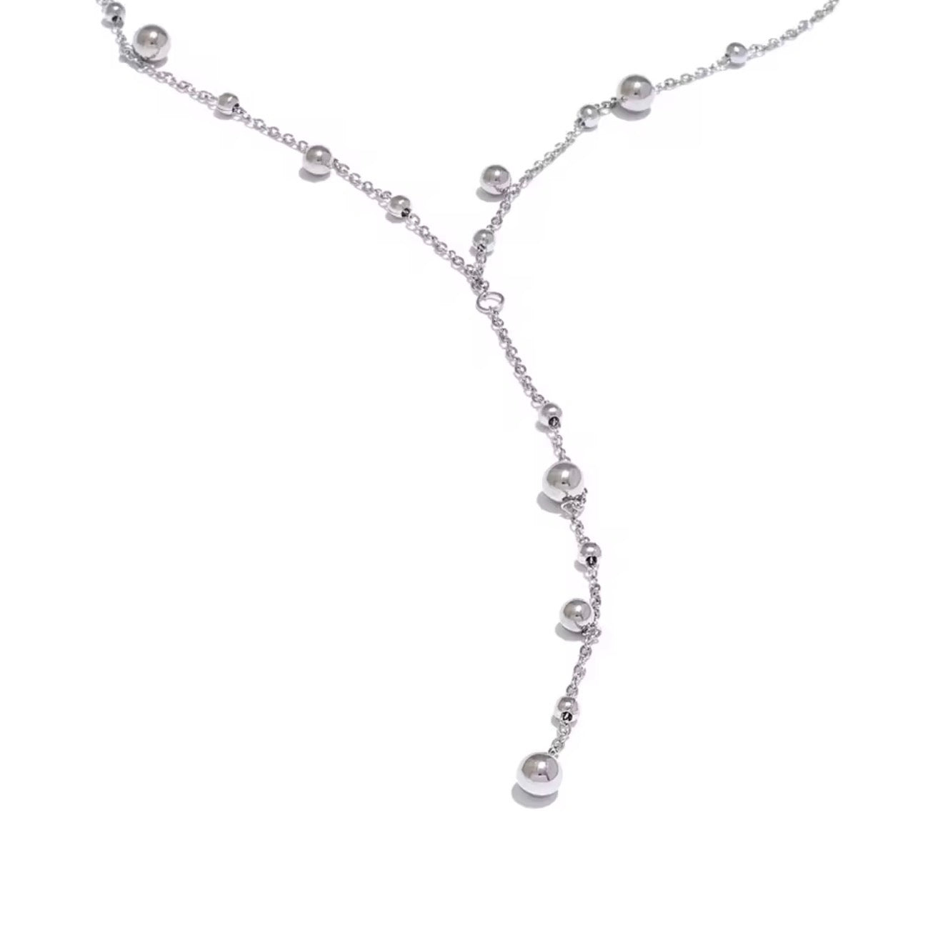 Collar largo de bolitas