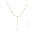 Collar largo cristales circulares