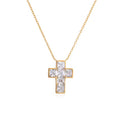 Collar de cruz con cristales