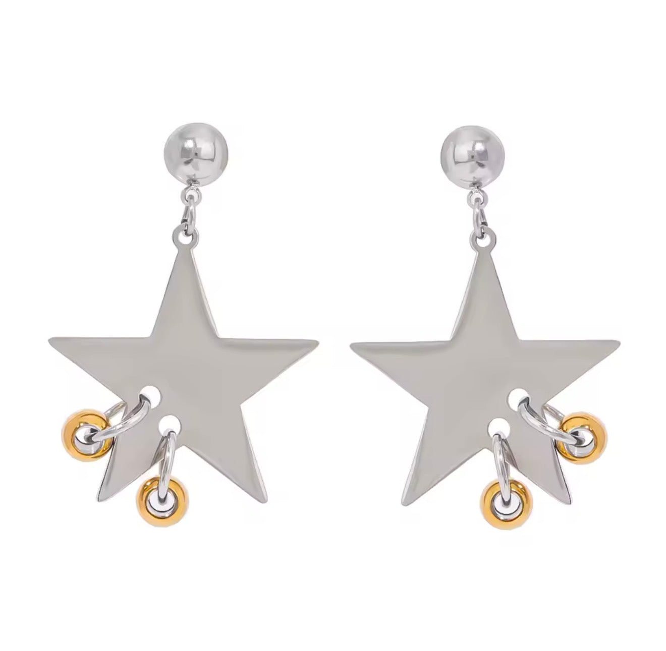 Aretes estrellas colgantes