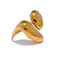 Anillo bean doble dorado ajustable