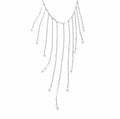 Collar cascada plateado