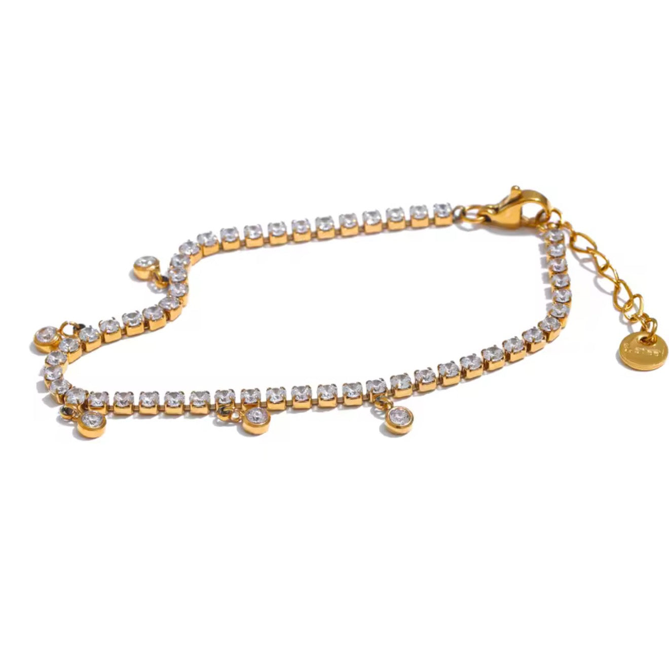 Brazalete con cristales colgante