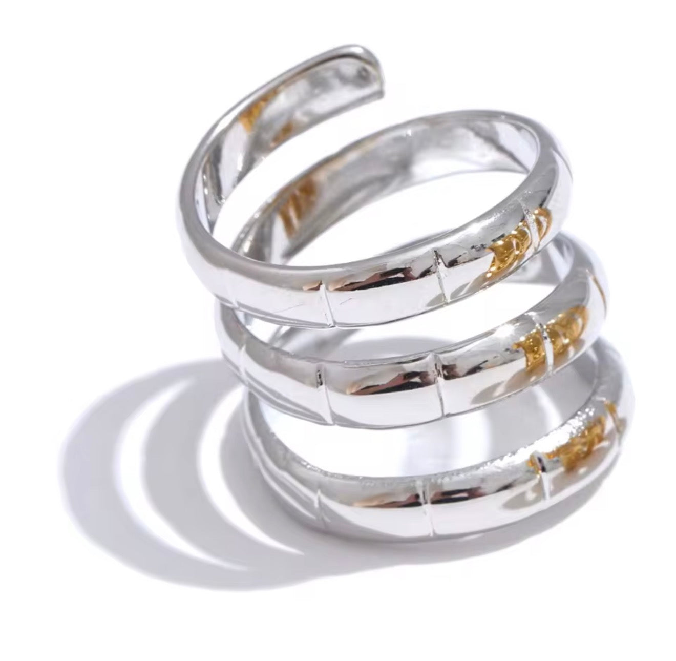 Anillo resorte plateado