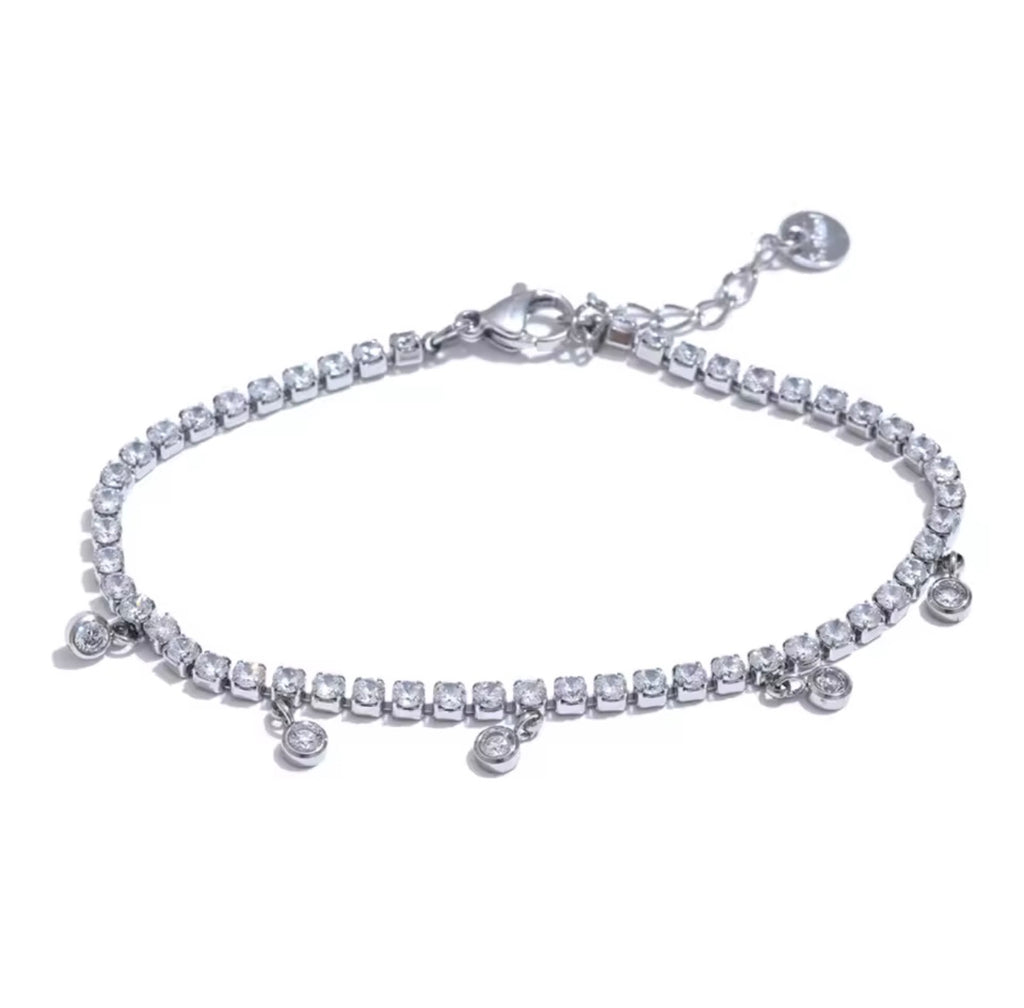 Brazalete con cristales colgante