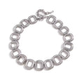 Collar de rectángulos plateado
