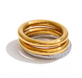 Anillo triple individuales bicolor