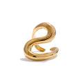 Anillo S dorado ajustable