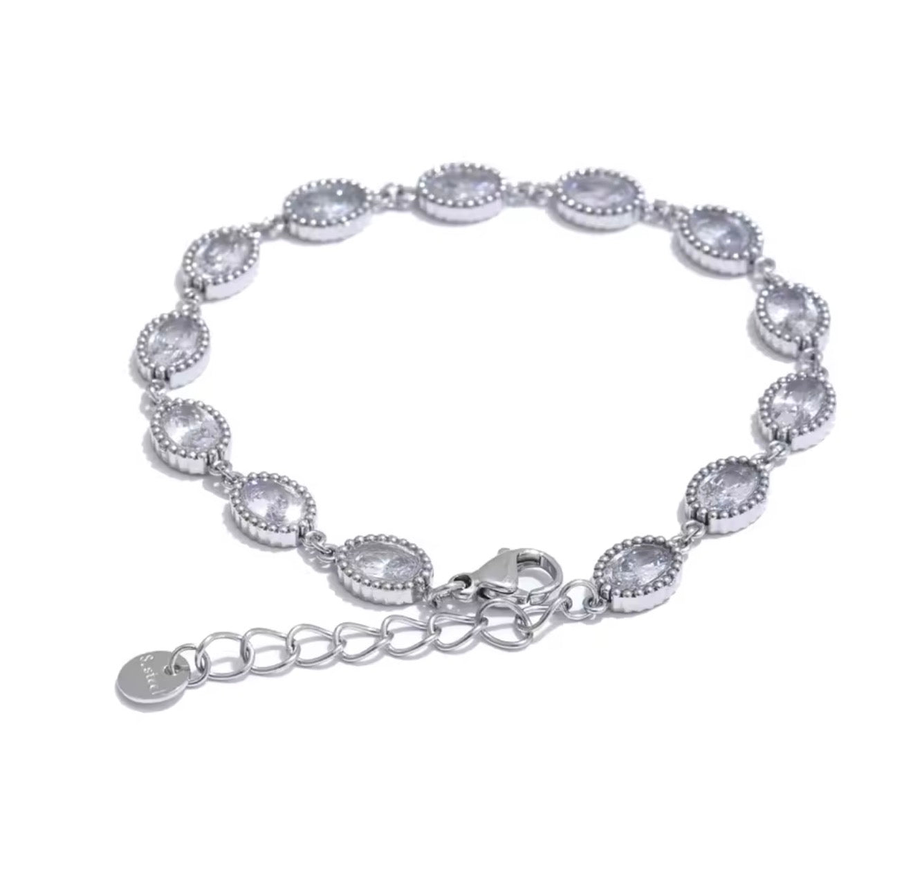 Brazalete oval con cristales