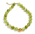 Collar cuentas redondas color verde