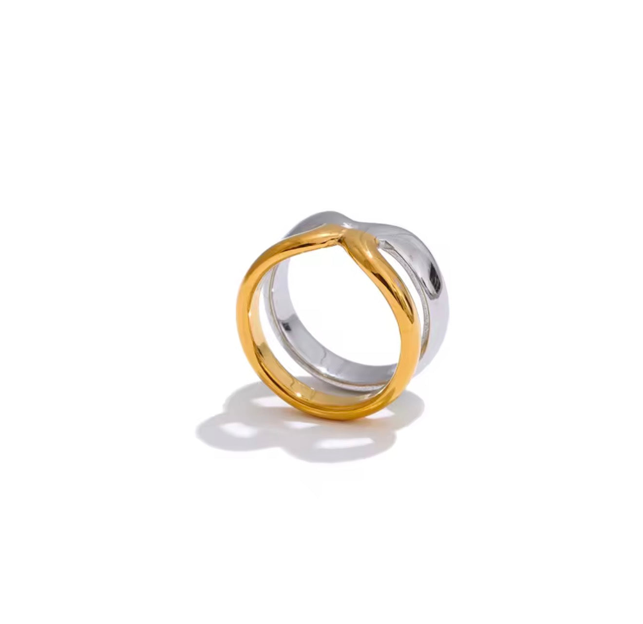 Anillo dual bicolor