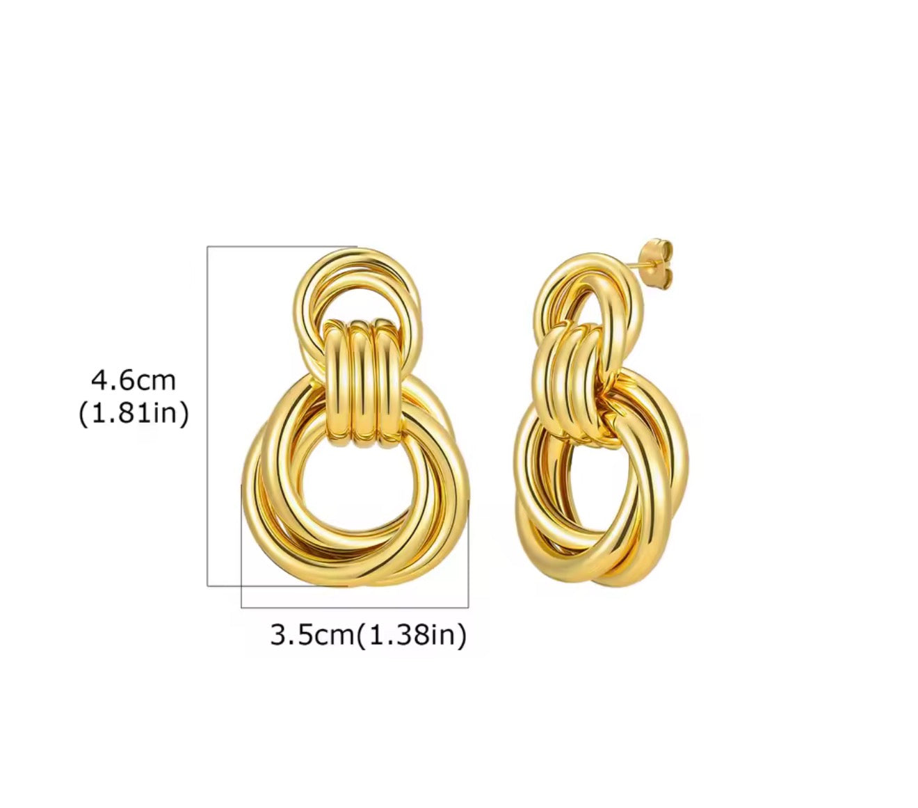 Aretes nudo grande