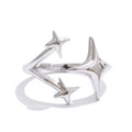 Anillo destellos plateado