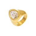 Anillo gota Chunky dorado