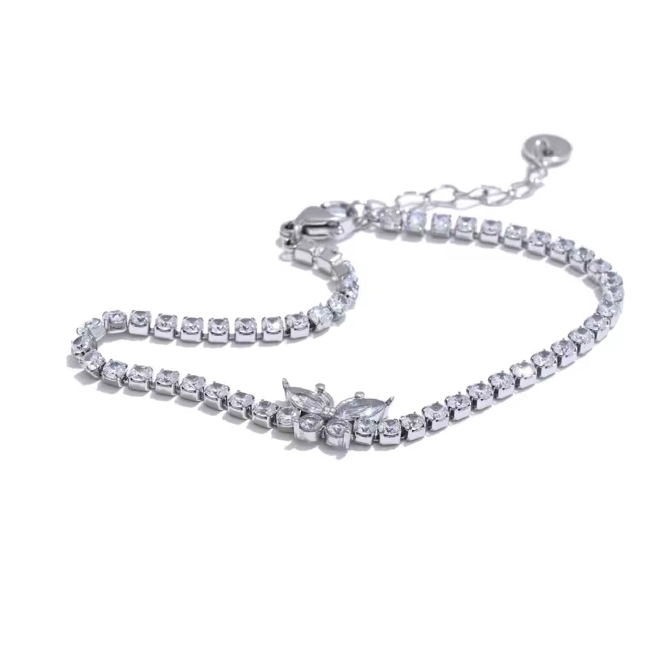 Brazalete de mariposa con cristales