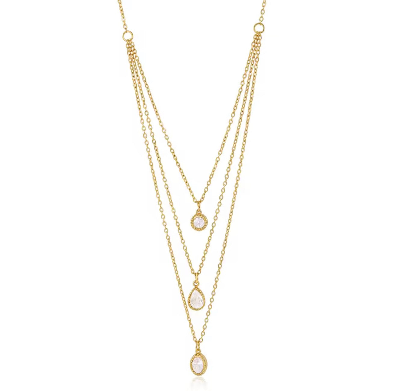 Collar triple de cristales