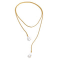 Corbatín con perlas dorado