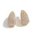 Aretes gota full de cristales dorados