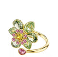 Anillo de cristales en forma de flor