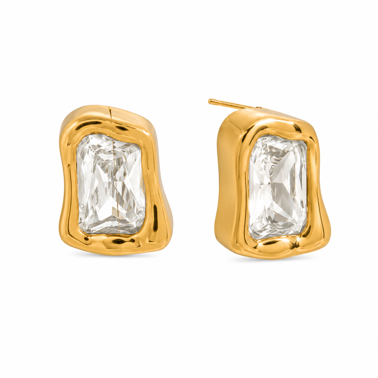 Aretes Cristal irregulares