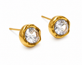 Aretes piedra circular irregular