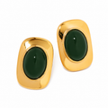 Arete vintage con piedra verde