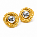 Aretes nido bicolor