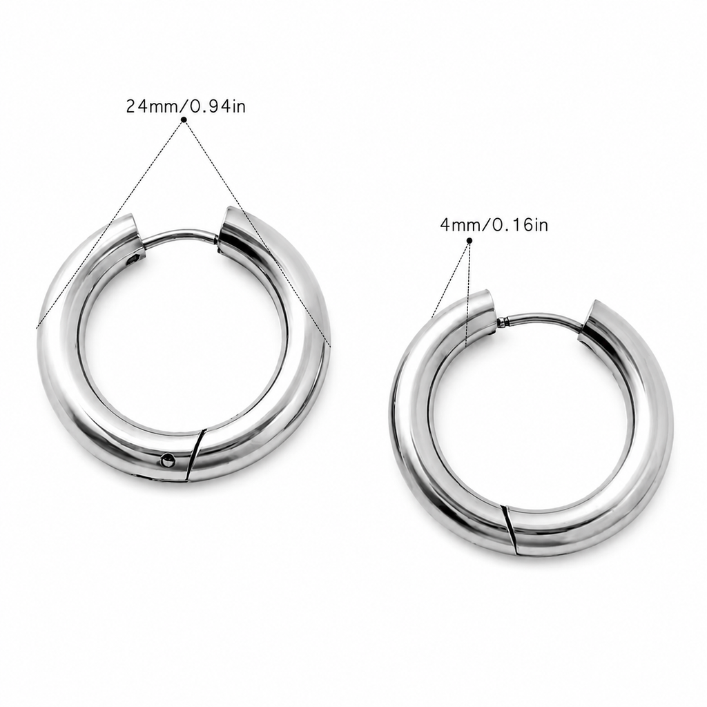 Hoops plateadas chunky
