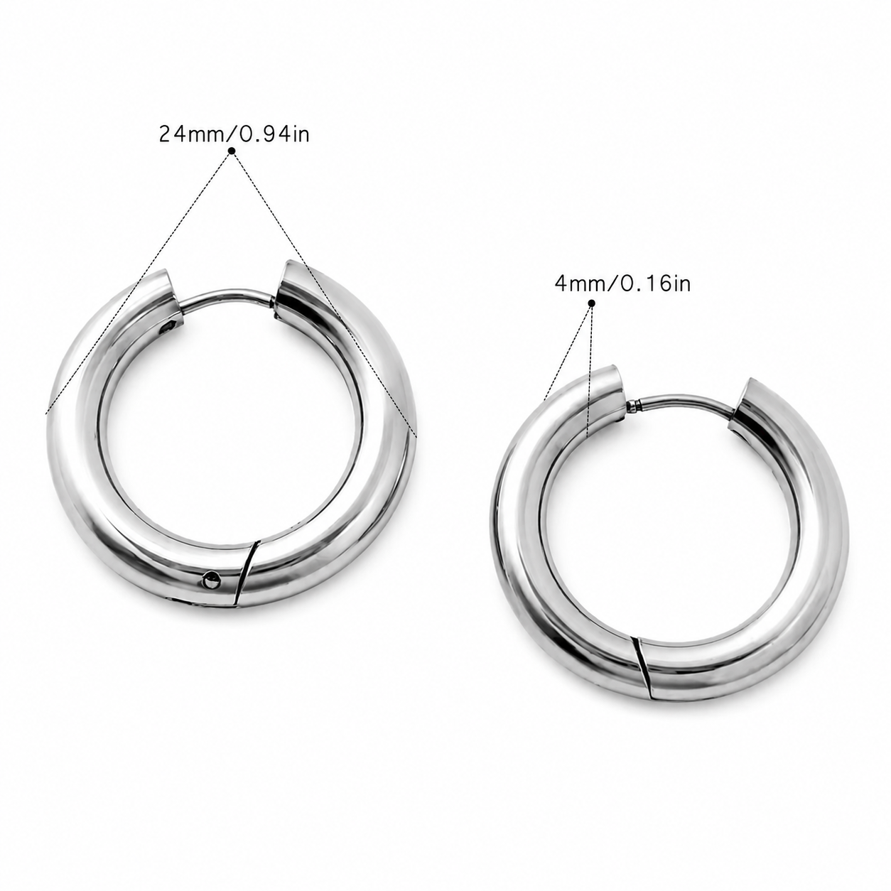 Hoops plateadas chunky