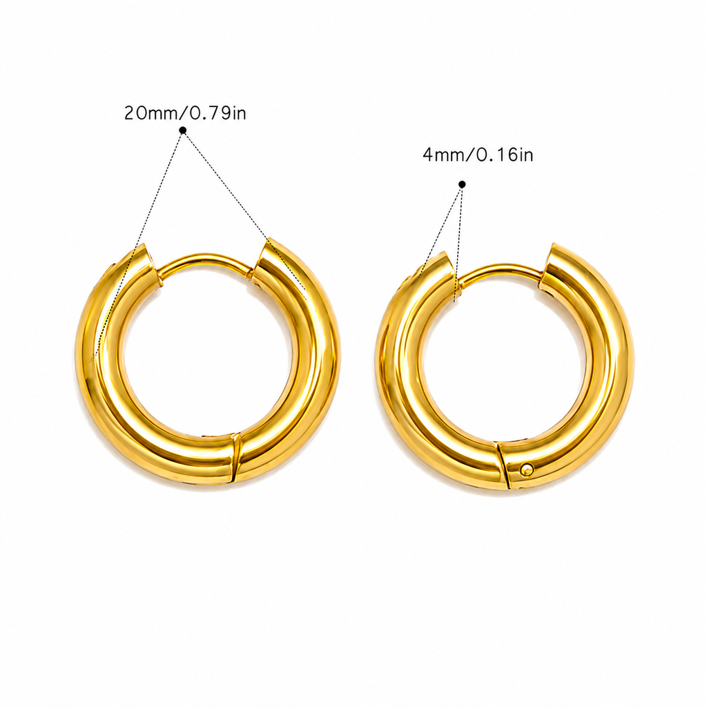 Hoops doradas chunky