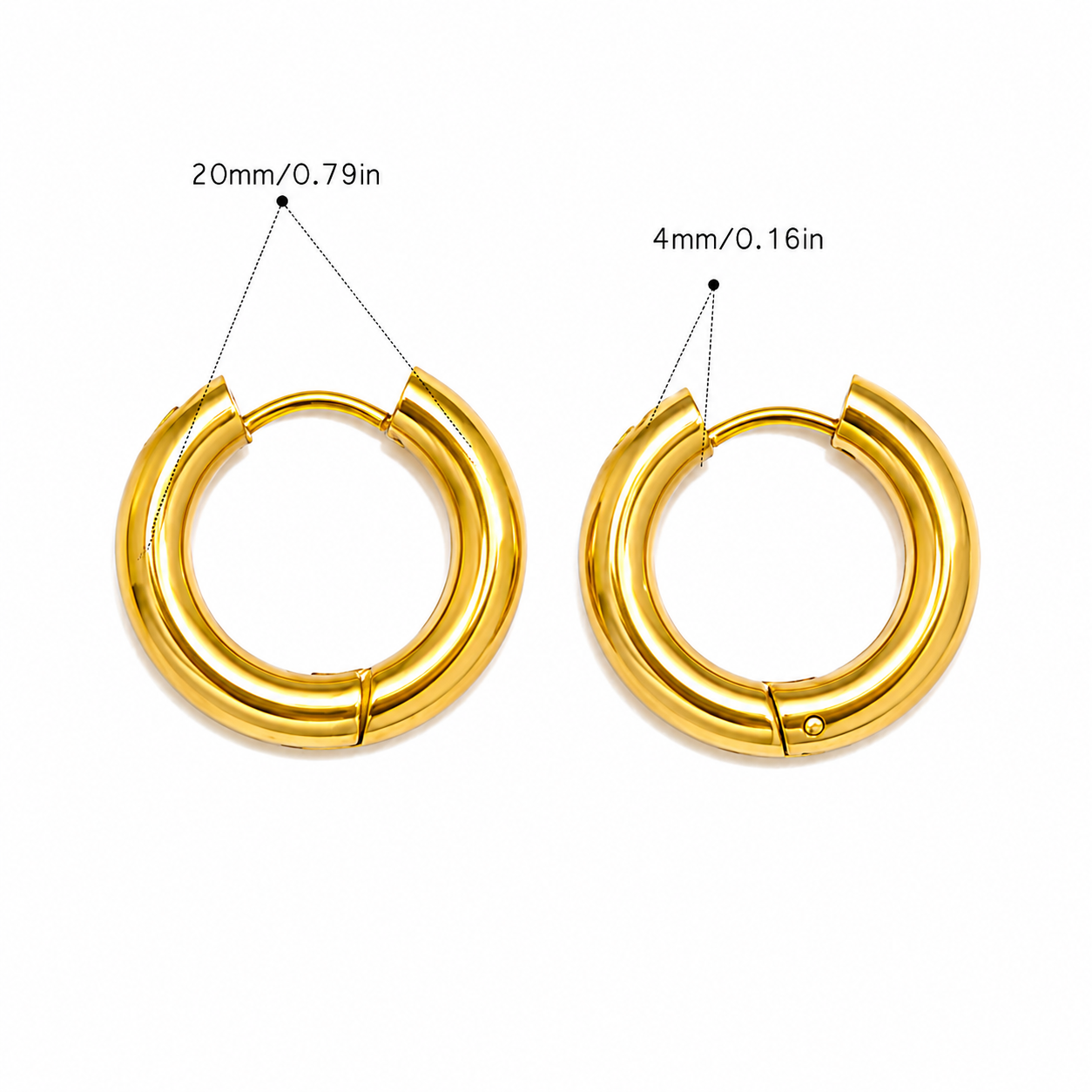 Hoops doradas chunky