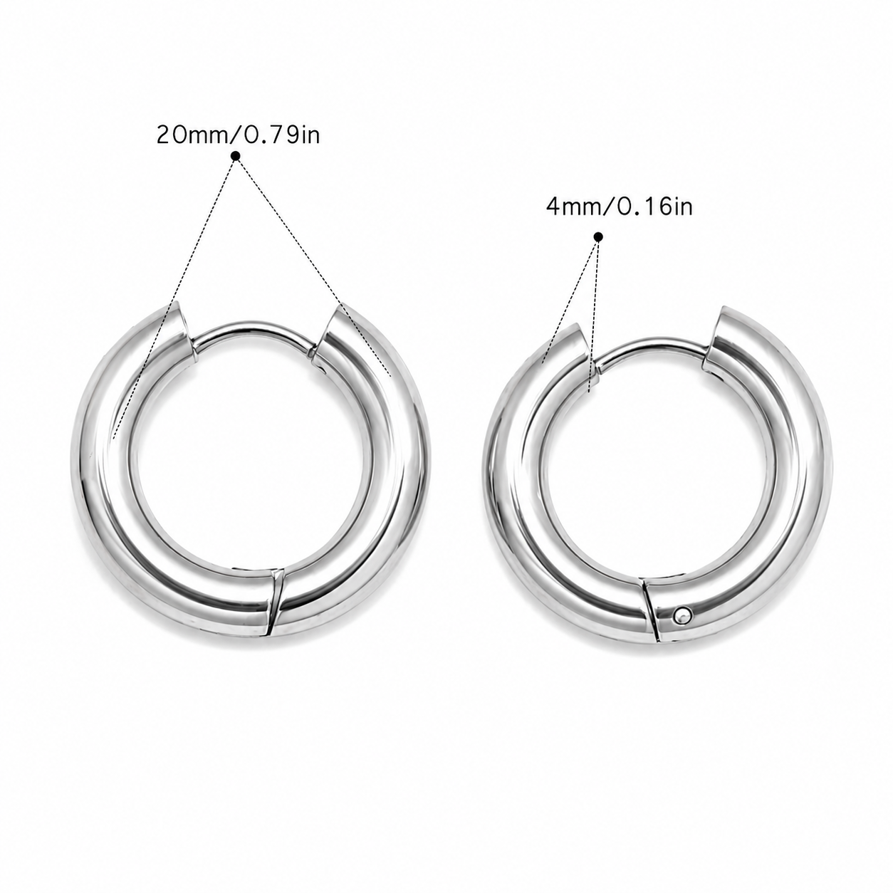 Hoops plateadas chunky