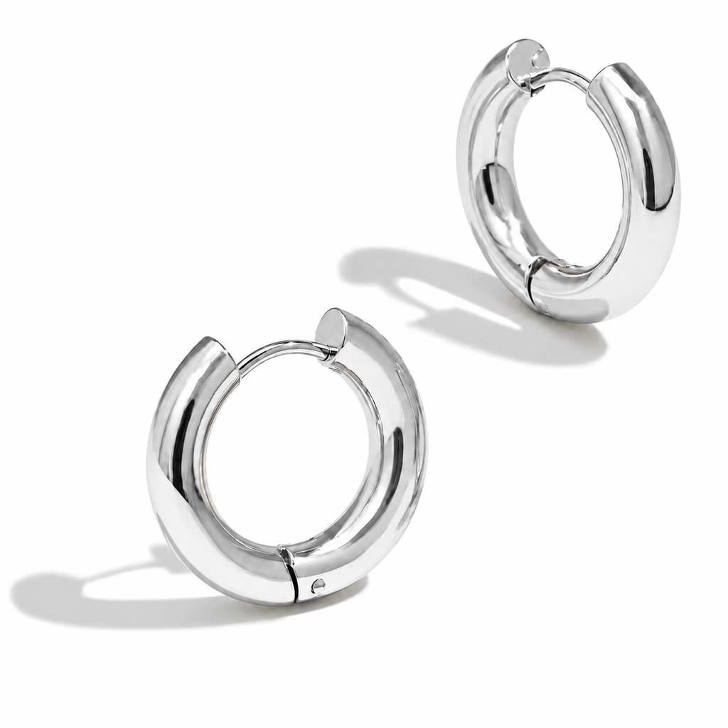 Hoops plateadas chunky