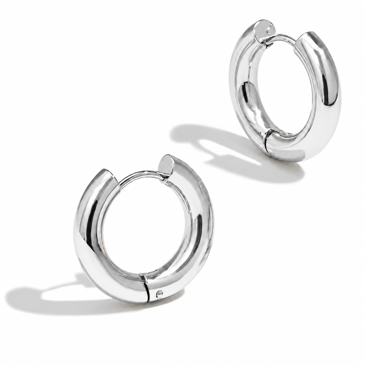 Hoops plateadas chunky