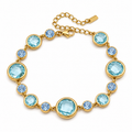 Brazalete cristales circulares azules