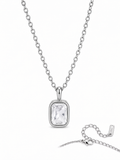 Collar dije de cristal rectángulo pequeño