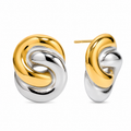Aretes minis enlazados bicolor