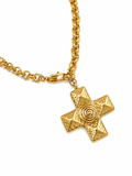Collar ajustable largo de cruz
