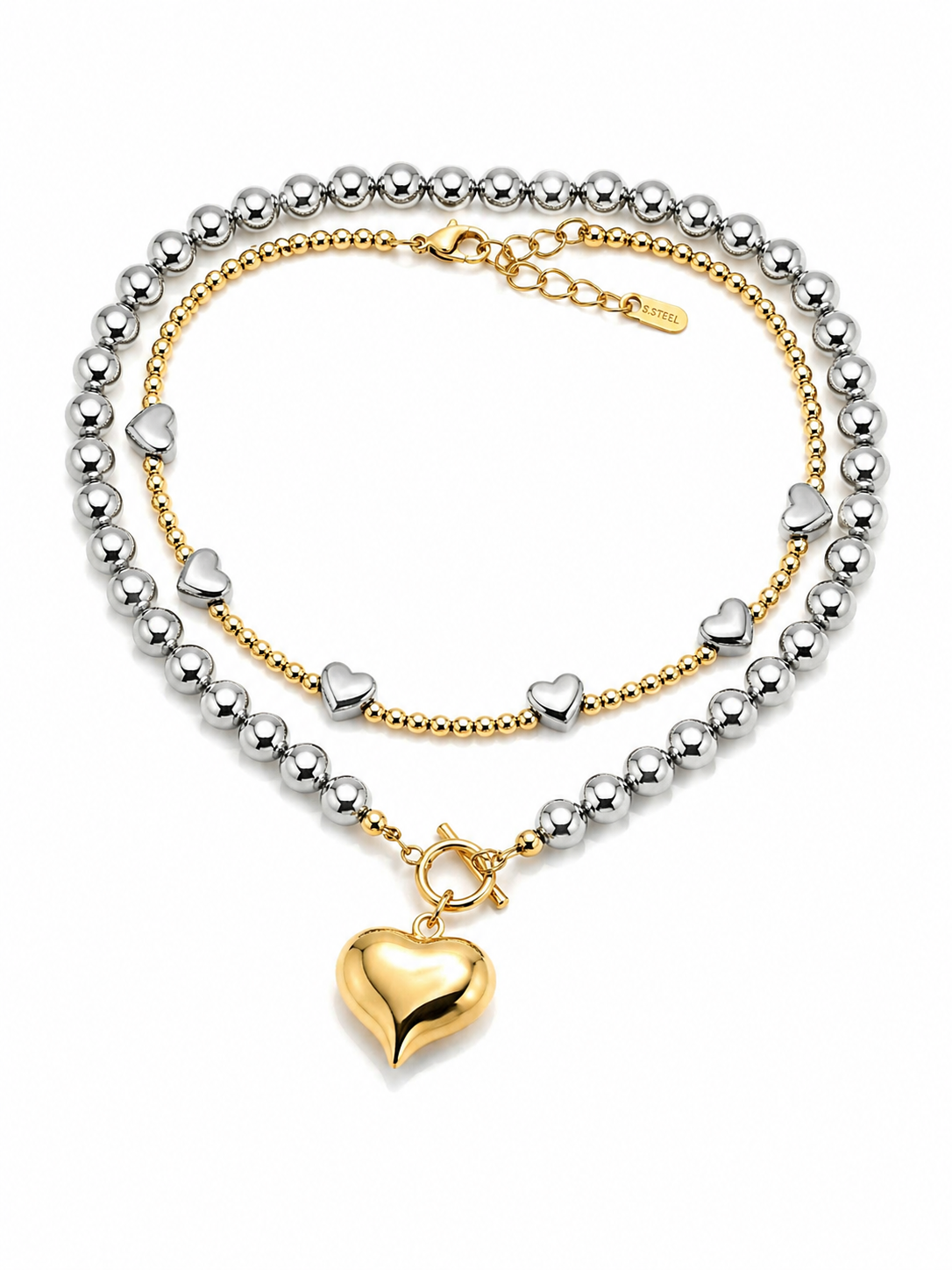 Collares cadena de corazón