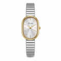 Reloj ovalado bicolor
