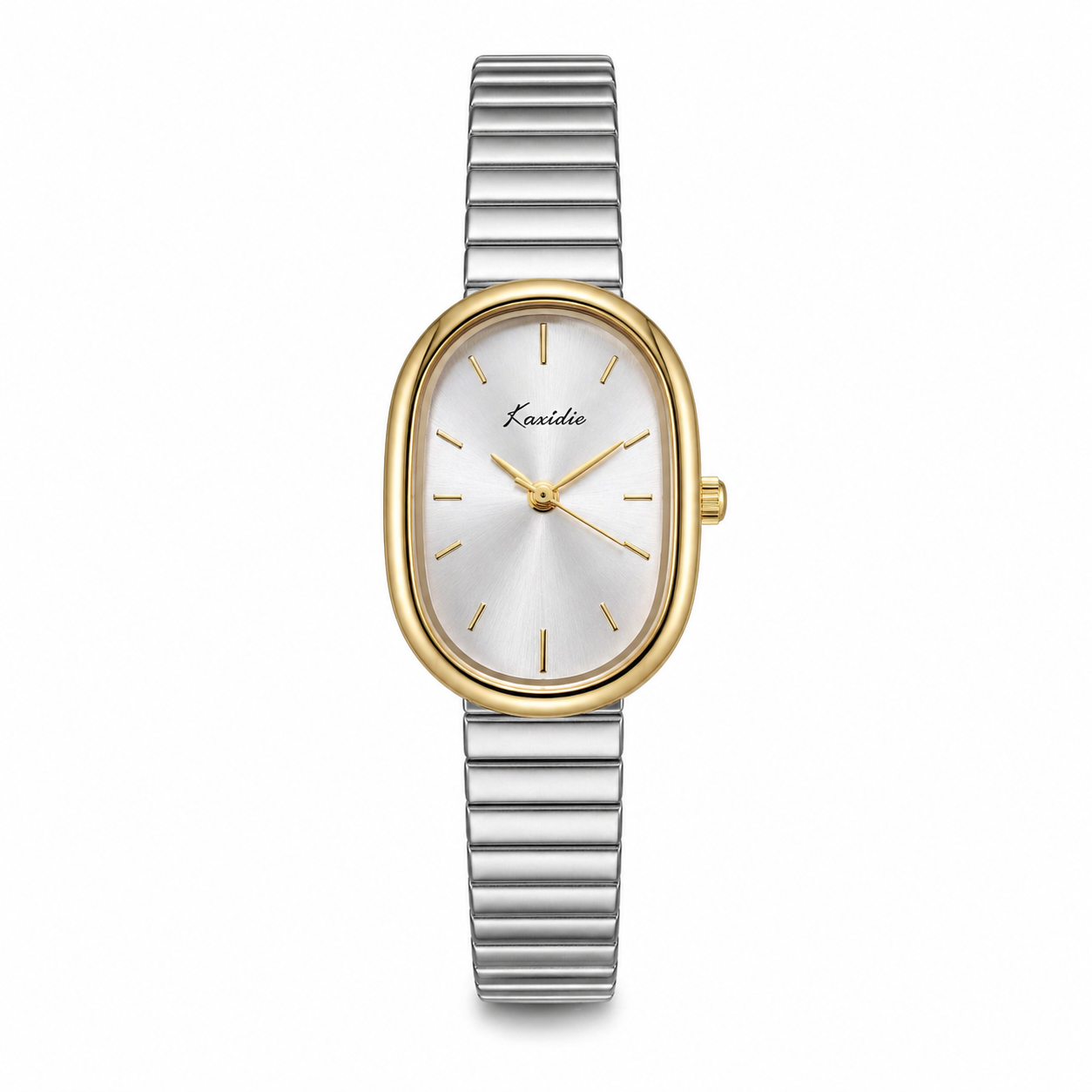 Reloj ovalado bicolor