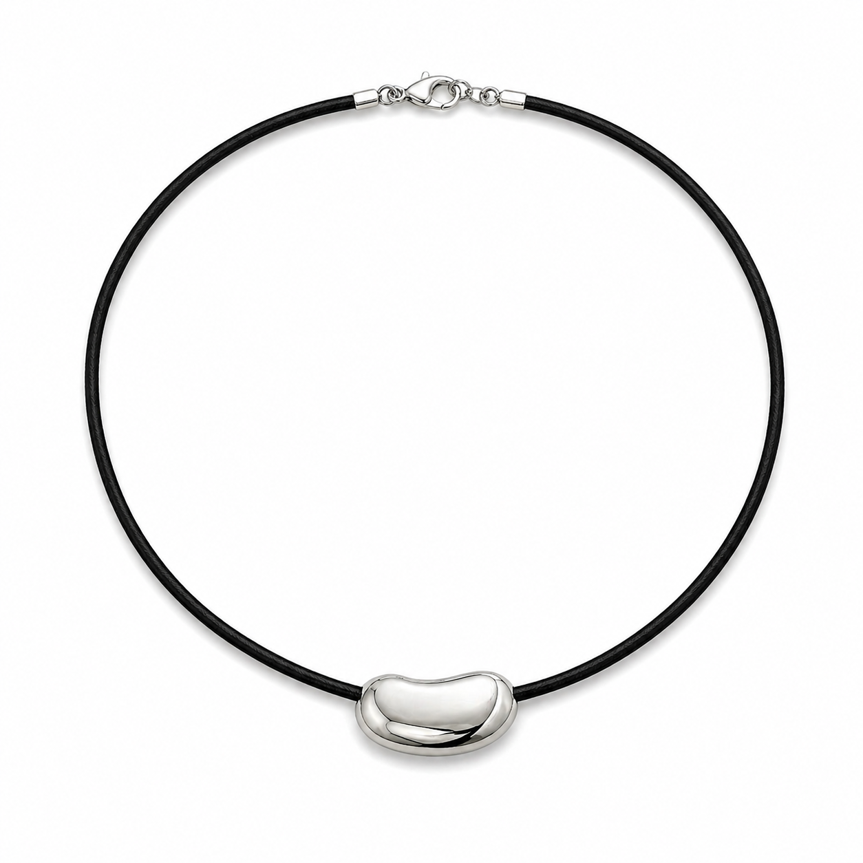 Collar Bean plateado