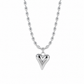 Collar sencillo corazón plateado