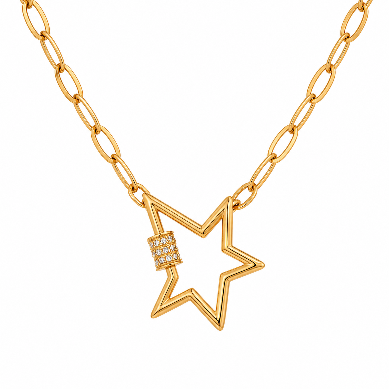 Cadena con dije/broche de estrella
