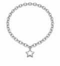 Cadena ajustable con estrella plateada