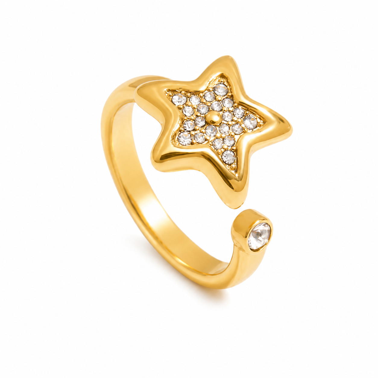 Anillo de estrella con cristales