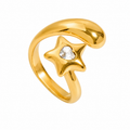 Anillo estrella con cristal de corazón
