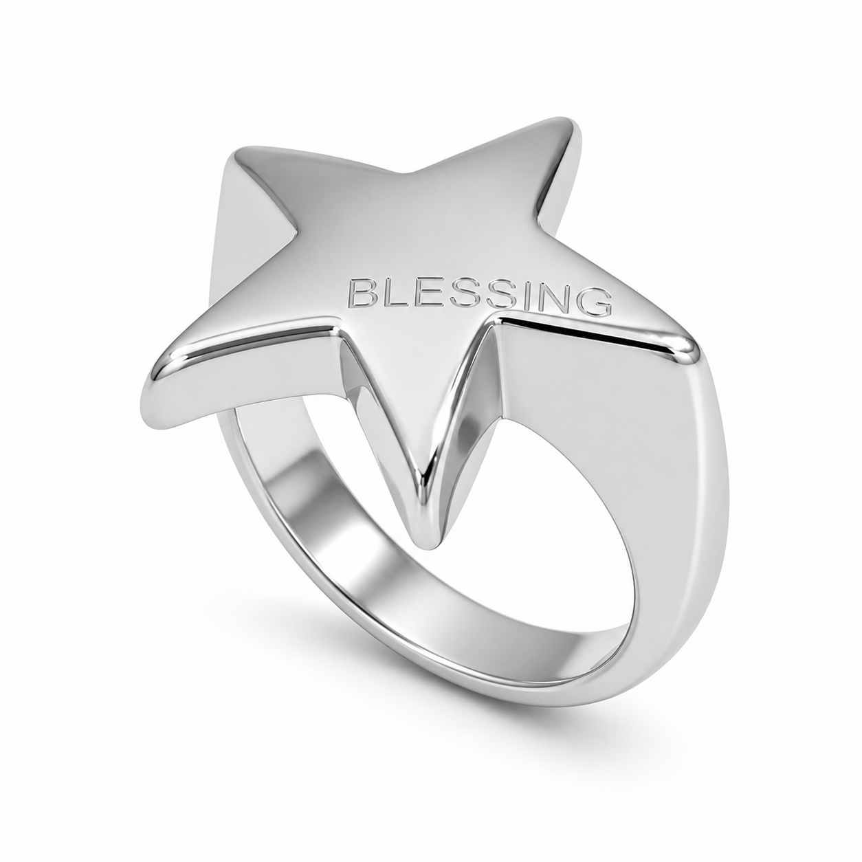 Anillo estrella blessing plateado