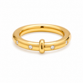 Anillo con incrustaciones y argolla